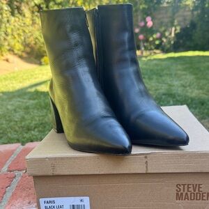Steve Madden Black Ankle Booties